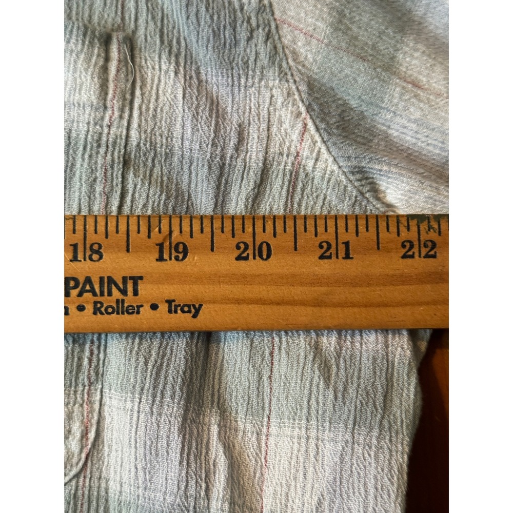 Patagonia Button Up XL Blue White Striped Organic Cotton Seersucker Gorpcore - Picture 4 of 6